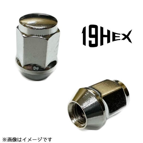 ホイールナット クロームメッキ 16個 M12 1.5P 1.25P 19HEX 21HEX 60°テーパー 4穴車 1台分