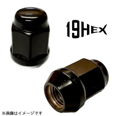 ホイールナット 1台分 ショートナット 黒 ブラック M12 1.5P 1.25P 19HEX 21HEX 60°テーパー 16個 軽自動車