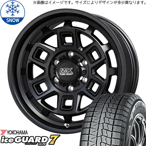 165/55R14 スタッドレスタイヤホイールセット ムーブ etc (YOKOHAMA iceGUARD7 & MADCROSS AEVER 4穴 100)