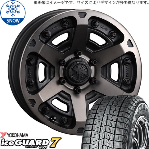 195/65R16 スタッドレスタイヤホイールセット パジェロミニ etc (YOKOHAMA iceGUARD7 & MYRTLE ARMOR 5穴 114.3)