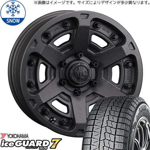 195/65R16 スタッドレスタイヤホイールセット パジェロミニ etc (YOKOHAMA iceGUARD7 & MYRTLE ARMOR 5穴 114.3)