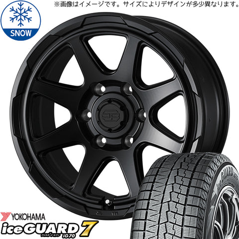 165/55R14 スタッドレスタイヤホイールセット ムーブ etc (YOKOHAMA iceGUARD7 & STADBERGE 4穴 100)