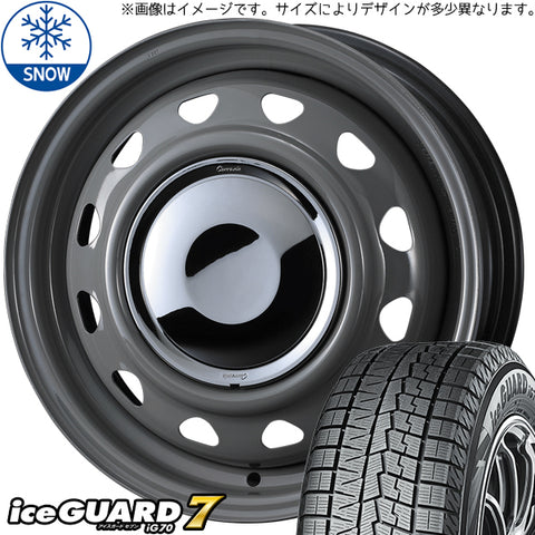 165/55R14 スタッドレスタイヤホイールセット ムーブ etc (YOKOHAMA iceGUARD7 & neoCarrow 4穴 100)