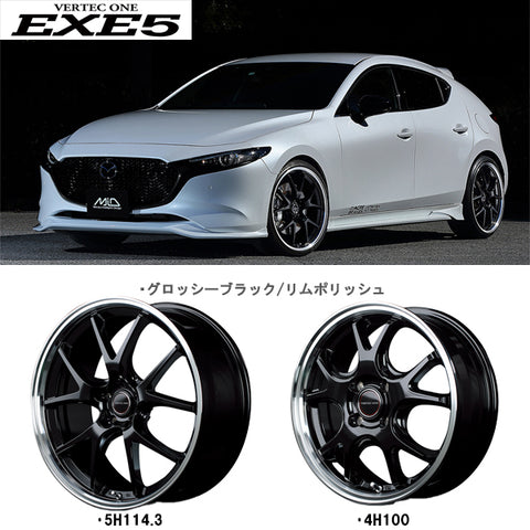 19インチ アルミホイール 5穴 114.3 ヴァーテックワン EXE5 8J +42 CX60 CX8 MAZDA6 4本セット