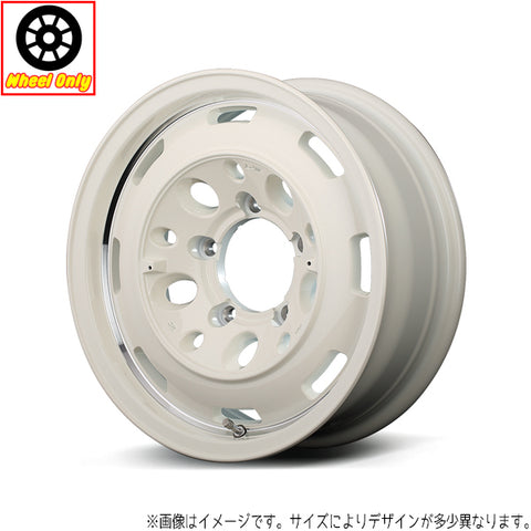 14インチ アルミホイール 4穴 100 シスコ 白 4.5J +45 エブリィ NV100 4本セット