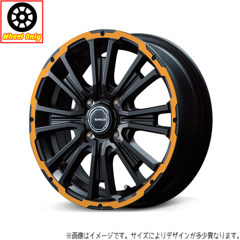 12インチ アルミホイール 4穴 100 ガルシア リボルバーKC 400B +42 軽トラ 軽バン アトレー 1本