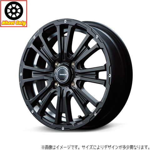 12インチ アルミホイール 4穴 100 ガルシア リボルバーKC 400B +42 アトレー サンバー バモス 軽トラ 1本