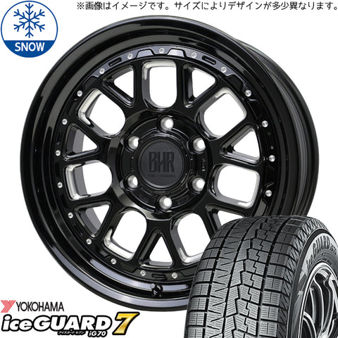 215/65R16 スタッドレスタイヤホイールセット ハイエース (YOKOHAMA iceGUARD7 & BARKLEYHARDROCK HURON 6穴 139.7)