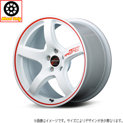 15インチ アルミホイール 4穴 100 RMP レーシング R50 白 5J +45 タントファンクロス デリカミニ 4本セット