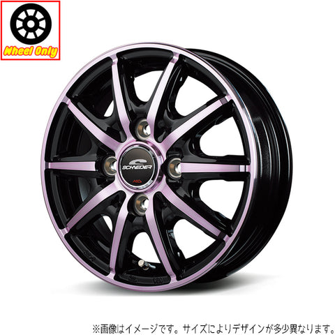 14インチ アルミホイール 4穴 100 シュナイダー RX10-K / 4.5J +45 コンテ ミラココア エッセ 4本セット