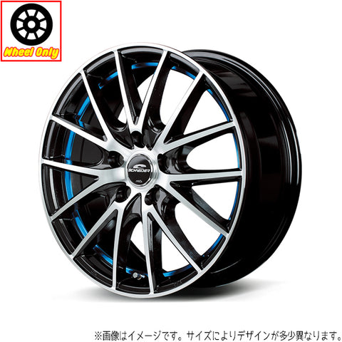 15インチ アルミホイール 4穴 100 シュナイダー RX27 4.5J +45 タント ミラ コンテ 4本セット