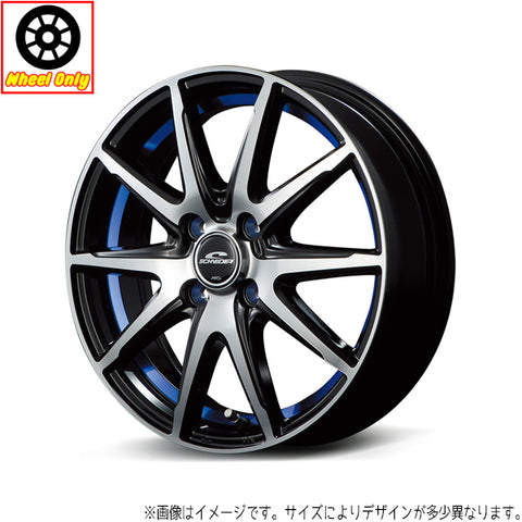 14インチ アルミホイール 4穴 100 シュナイダー RX02 4.5J +45 アトレー ハイゼット 1本