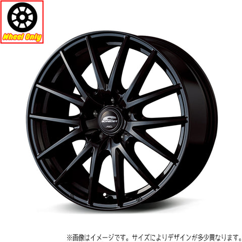 12インチ アルミホイール 4穴 100 シュナイダー SQ27 黒 400B +42 サンバー バモス 軽トラ 4本セット