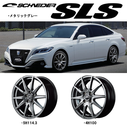 15インチ アルミホイール 5穴 100 シュナイダー SLS 6J +45 4本セット