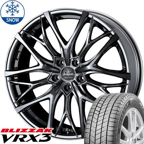 225/45R18 スタッドレスタイヤホイールセット ステップワゴン etc (BRIDGESTONE VRX3 & Kranze 100EVO 5穴 114.3)