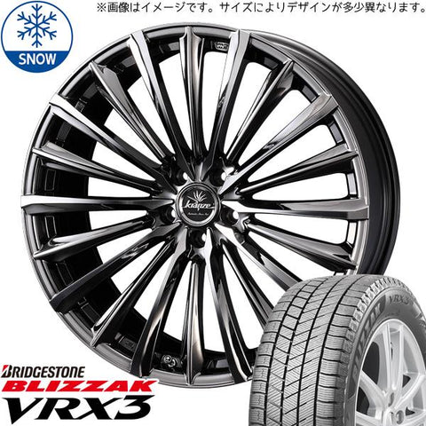 225/45R18 スタッドレスタイヤホイールセット レガシィ etc (BRIDGESTONE VRX3 & Kranze 225EVO 5穴 100)