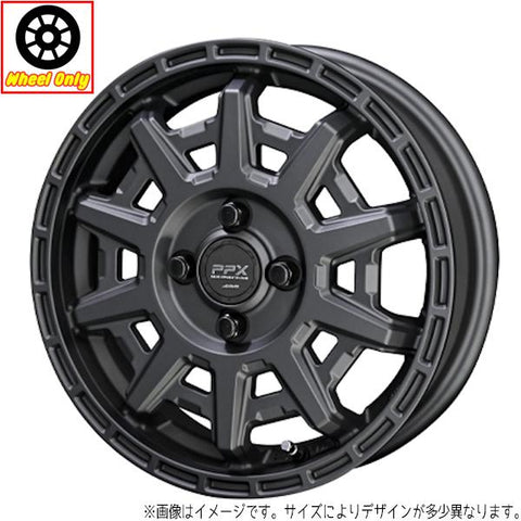 14インチ アルミホイール 4穴 100 PPX D10X 4.5J +48 1本