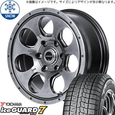 155/65R14 スタッドレスタイヤホイールセット ルークス etc (YOKOHAMA iceGUARD7 & ROADMAX MUDAGENT 4穴 100)