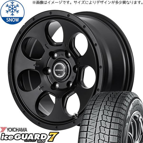 155/65R14 スタッドレスタイヤホイールセット ルークス etc (YOKOHAMA iceGUARD7 & ROADMAX MUDAGENT 4穴 100)