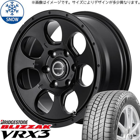 155/65R14 スタッドレスタイヤホイールセット スペーシア etc (BRIDGESTONE VRX3 & ROADMAX MUDAGENT 4穴 100)