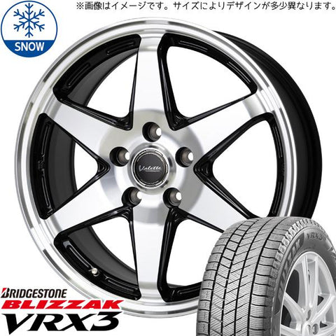 165/55R14 スタッドレスタイヤホイールセット ムーブ etc (BRIDGESTONE VRX3 & Valette ANKRAY 4穴 100)