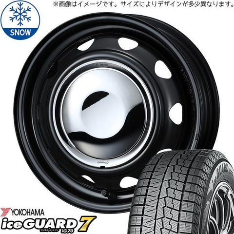 155/65R14 スタッドレスタイヤホイールセット ekクロス etc (YOKOHAMA iceGUARD7 & neoCarrow 4穴 100)