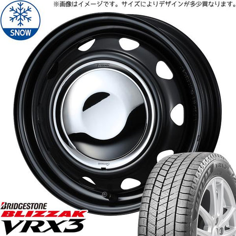 155/65R14 スタッドレスタイヤホイールセット スペーシア etc (BRIDGESTONE VRX3 & neoCarrow 4穴 100)