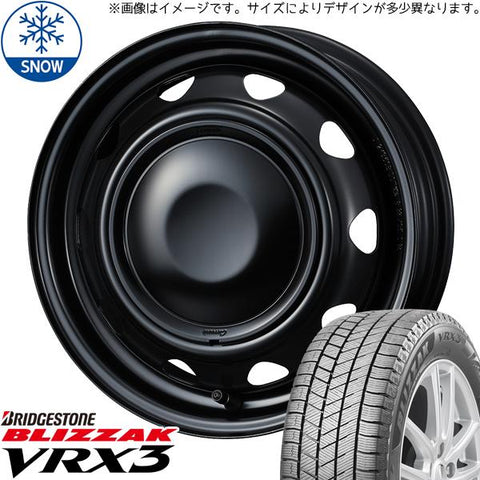 155/65R14 スタッドレスタイヤホイールセット スペーシア etc (BRIDGESTONE VRX3 & neoCarrow 4穴 100)