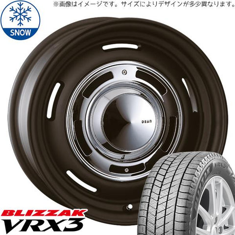 165/55R15 スタッドレスタイヤホイールセット パッソ etc (BRIDGESTONE VRX3 & DEAN CrossCountry 4穴 100)