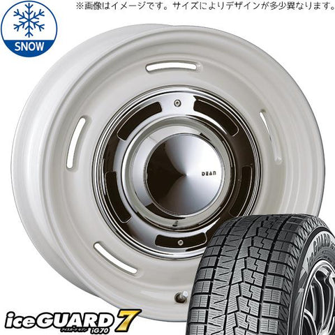 165/55R14 スタッドレスタイヤホイールセット ムーブ etc (YOKOHAMA iceGUARD7 & DEAN CrossCountry 4穴 100)