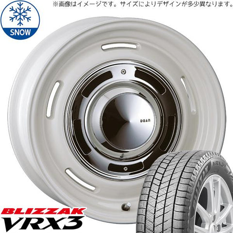 165/65R14 スタッドレスタイヤホイールセット デリカミニ etc (BRIDGESTONE VRX3 & DEAN CrossCountry 4穴 100)