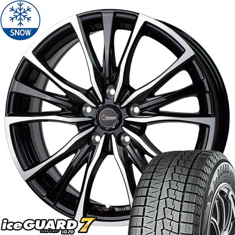 185/60R15 スタッドレスタイヤホイールセット シエンタ etc (YOKOHAMA iceGUARD7 & Chronus CH110 5穴 100)