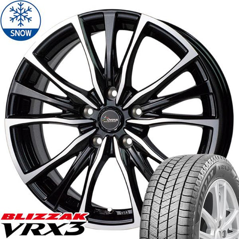 185/60R15 スタッドレスタイヤホイールセット シエンタ etc (BRIDGESTONE VRX3 & Chronus CH110 5穴 100)