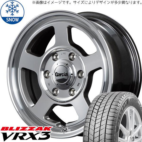 165/55R14 スタッドレスタイヤホイールセット ムーブ etc (BRIDGESTONE VRX3 & GARCIA Chicago5 4穴 100)