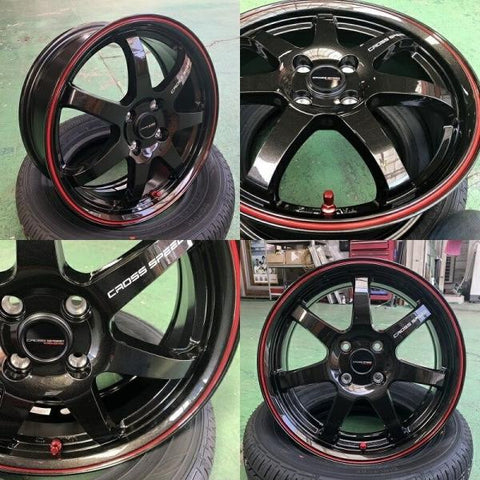 155/65R14 スタッドレスタイヤホイールセット NBOX etc (YOKOHAMA iceGUARD7 & CROSSSPEED CR7 4穴 100)