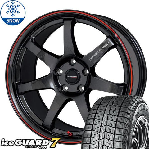 195/45R17 スタッドレスタイヤホイールセット シエンタ etc (YOKOHAMA iceGUARD7 & CROSSSPEED CR7 5穴 100)