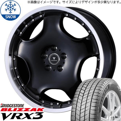 225/55R18 スタッドレスタイヤホイールセット レクサスLBX etc (BRIDGESTONE BLIZZAK VRX3 & NOVARIS ASSETE D1 5穴 114.3)