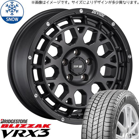 155/65R14 スタッドレスタイヤホイールセット N BOX etc (BRIDGESTONE BLIZZAK VRX3 & DEVIDE GM 4穴 100)