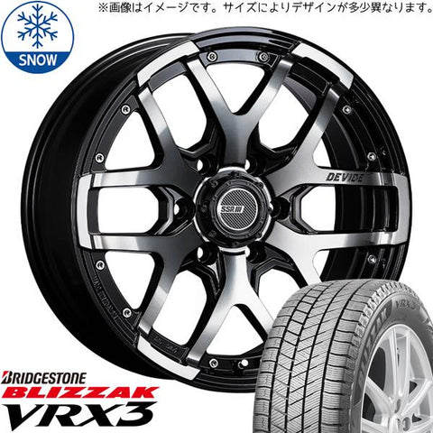 205/55R16 スタッドレスタイヤホイールセット リーフ etc (BRIDGESTONE BLIZZAK VRX3 & DEVIDE ZS 5穴 114.3)