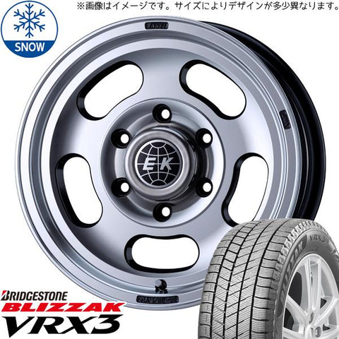 215/70R15 スタッドレスタイヤホイールセット ハイエース専用 (BRIDGESTONE BLIZZAK VRX3 & ENKEI Dish2 6穴 139.7)