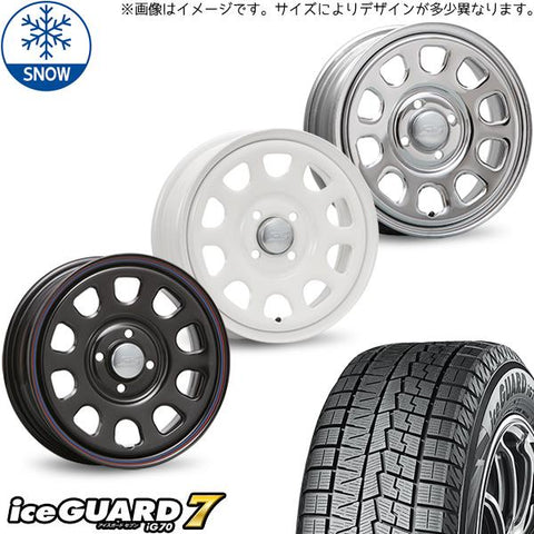 165/65R14 スタッドレスタイヤホイールセット ルーミー etc (YOKOHAMA iceGUARD7 & DAYTONASS 4穴 100)