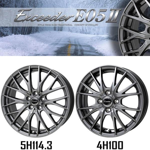 225/60R18 スタッドレスタイヤホイールセット クラウンクロスオーバー etc (BRIDGESTONE BLIZZAK DM-V3 & Exceeder E05 5穴 114.3)