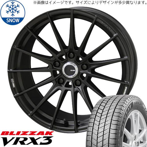 215/55R17 スタッドレスタイヤホイールセット フォレスター etc (BRIDGESTONE VRX3 & ENKEITUNING FC01 5穴 100)