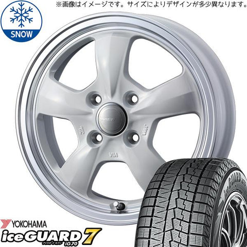 165/50R15 スタッドレスタイヤホイールセット ムーブ etc (YOKOHAMA iceGUARD7 & Gyraft5S 4穴 100)