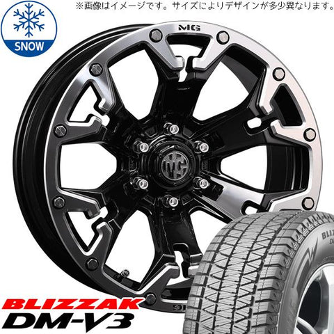 225/70R16 スタッドレスタイヤホイールセット デリカ etc (BRIDGESTONE DM-V3 & MYRTLE GOLEM 5穴 114.3)