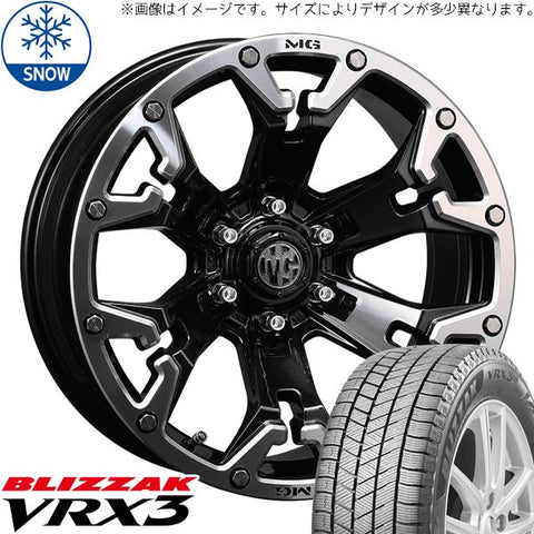 195/65R16 スタッドレスタイヤホイールセット パジェロミニ etc (BRIDGESTONE VRX3 & MYRTLE GOLEM 5穴 114.3)