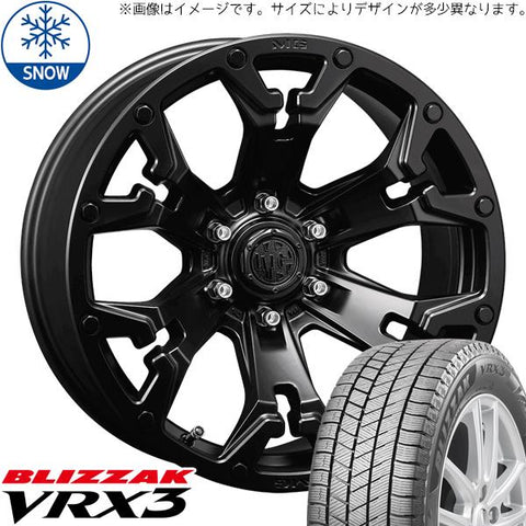 195/65R16 スタッドレスタイヤホイールセット パジェロミニ etc (BRIDGESTONE VRX3 & MYRTLE GOLEM 5穴 114.3)