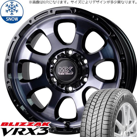 155/65R14 スタッドレスタイヤホイールセット NBOX etc (BRIDGESTONE VRX3 & MADCROSS GRACE 4穴 100)