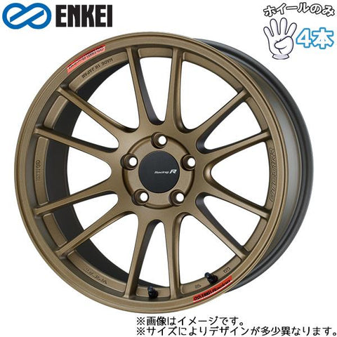 18インチ アルミホイール 5穴 114.3 エンケイ GTC01RR ゴールド 10.5J +15 4本セット