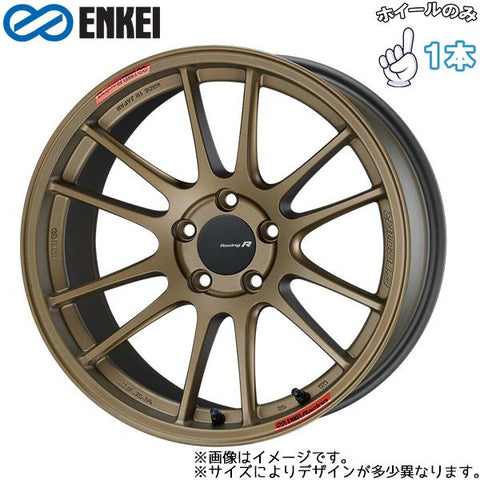 18インチ アルミホイール 5穴 100 エンケイ GTC01RR ゴールド 7.5J +45 1本